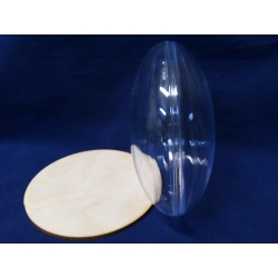 Medalion 10cm akrylowy  WYPUKŁY z przekładką SKLEJKA #3mm , dwuczęściowy, plexi